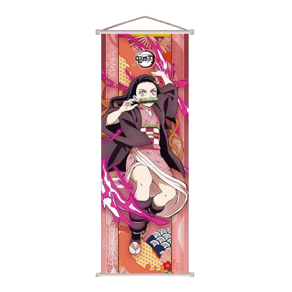 Demon Slayer Nezuko Attacking Fabric Poster