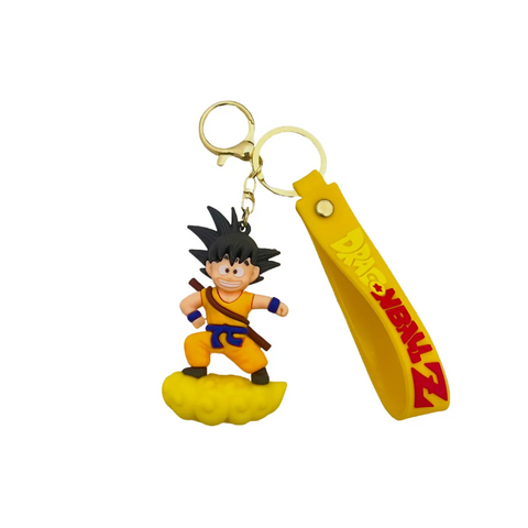 Goku With Nimbus Rubber Keychain