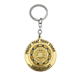 Tony Starks Arc Reactor Metal Keychain Golden