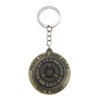 Tony Starks Arc Reactor Metal Keychain Silver