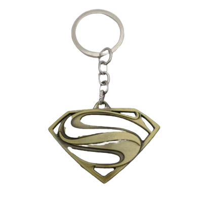 Superman Metal Keychain Golden