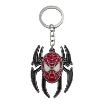 Spiderman Metal Keychain Black