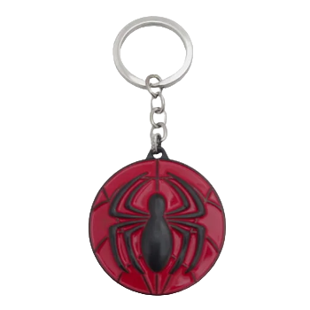 Spiderman Metal Keychain Red